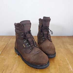 Rocky Mens 10.5 Gore-Tex Steel Toe Work Boots Vibram Sole Outdoor 8210 Leather